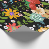 Mexicaans Folk Art Wedding Cadeaupapier (Hoek)