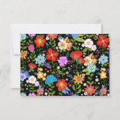 Mexicaans Folk Art Wedding RSVP Kaartje (Achterkant)