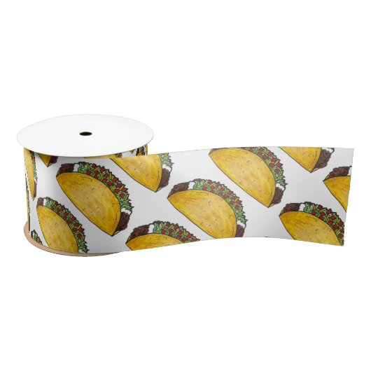 Mexicaans Food Cinco de Mayo Taco Tacos Print Ribb Lint (Spoel)
