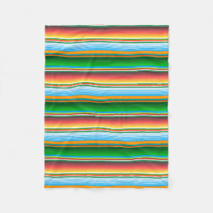 Mexicaans horizontale lijnenpatroon fleece deken