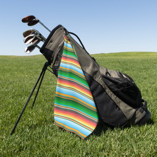 Mexicaans horizontale lijnenpatroon golfhanddoek (Groen)