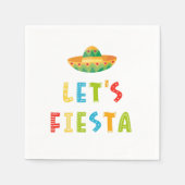 Mexicaans Kleurrijk Let's Fiesta Servet (Voorkant)