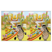 Mexicaans Man Donkey Dog Sombrero Yellow Fabric Stof (Yard (91,4 cm))