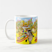 Mexicaans Man Donkey Sombrero Vlinder Geel Mok (Links)