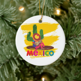 Mexicaans Mariachi Kerstornament Keramisch Ornament