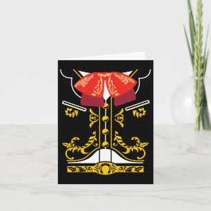 Mexicaans Mariachi T-shirt Charro Cinco De Mayo Ha Kaart