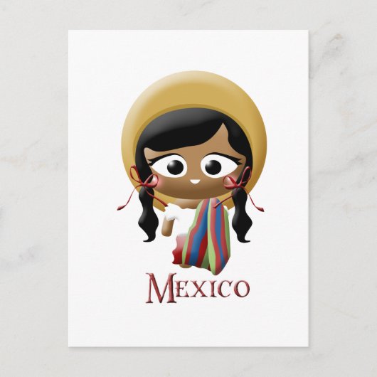 Mexicaans meisje briefkaart (Voorkant)