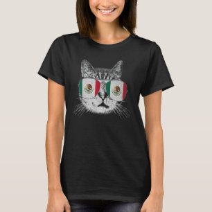 Mexicaans Mexico Vlag Land Roots Kat Pride T-shirt