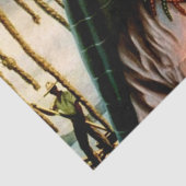 Mexicaans mooi kalendermeisje op Vissende boot Tissuepapier (Detail)