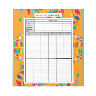 Mexicaans Otomi-ontwerp - Bridge Score Pad Notitieblok
