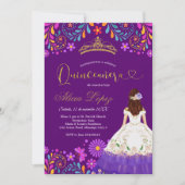 Mexicaans Paars Mis Quince Uitnodiging (Voorkant)