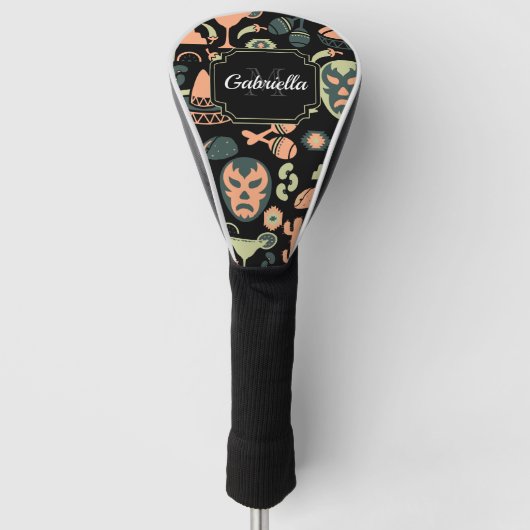 Mexicaans patroon golfheadcover (Voorkant)