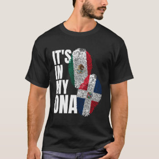Mexicaans Plus Dominicaanse DNA vlag erfgoed T-shirt