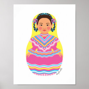 Mexicaans Poster Dancer Matryoshka