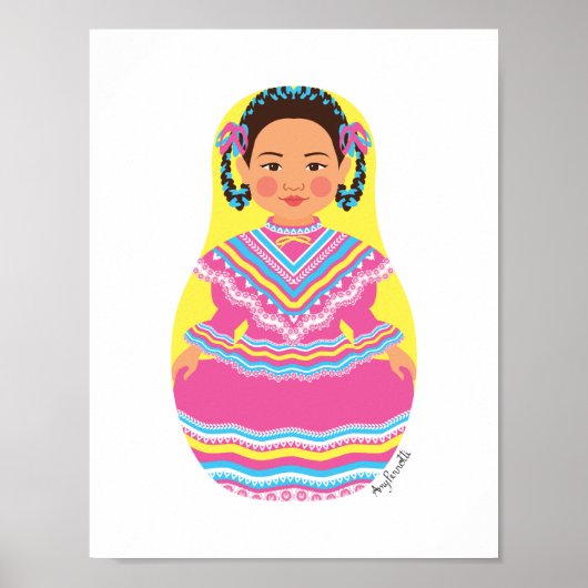 Mexicaans Poster Dancer Matryoshka (Voorkant)