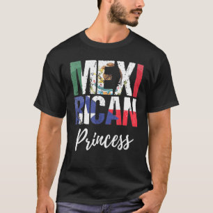 Mexicaans Prinses Mexico Vlag Puerto Rico Vlag 1 T-shirt