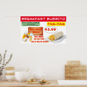 Mexicaans restaurant Breakfast Burrito aanpassen Poster (Keuken)