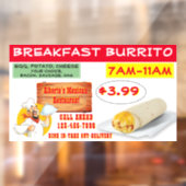 Mexicaans restaurant Breakfast Burrito aanpassen Raamsticker (Vel 2)
