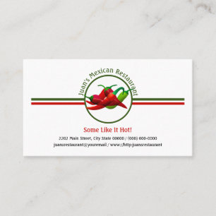 Mexicaans restaurant Hot Peppers Logo Visitekaartje