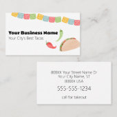 Mexicaans Restaurant Tacos Visitekaartje (Voorkant / Achterkant)