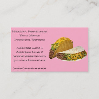 Mexicaans restaurant visitekaartje