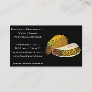 Mexicaans restaurant visitekaartje