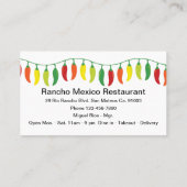 Mexicaans restaurantontwerp visitekaartje (Achterkant)