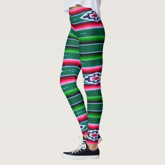 Mexicaans Sarape Pattern Leggings (Links)