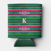 Mexicaans Sarape Pattern met monogram Blikjeskoeler (Voorkant)