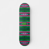 Mexicaans Sarape Pattern met monogram Skateboard (Voorkant)