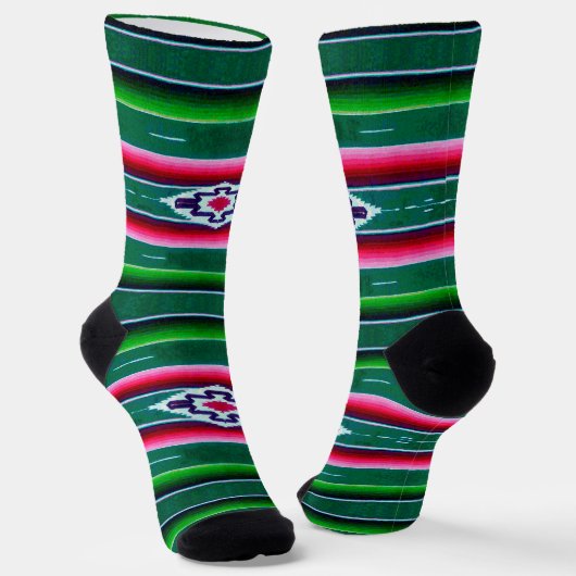 Mexicaans Sarape Pattern Sokken (Gebogen)
