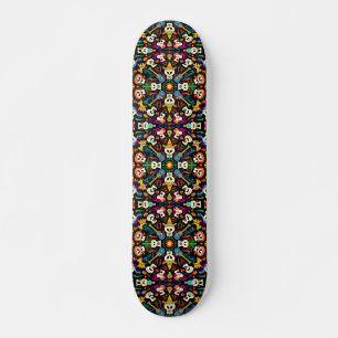 Mexicaans skelet ter ere van de dag van de dood skateboard