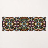 Mexicaans skelet ter ere van de dag van de dood yogamat (Achterkant (horizontaal))