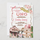 Mexicaans Spaans meisje Uno Uitnodiging (Voorkant)