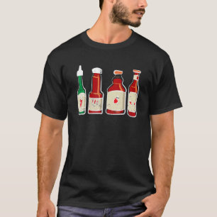 Mexicaans Spicy Hot Chili Pepper Hot Sauce Happy C T-shirt