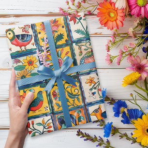 Mexicaans Talavera-tegel-aardewerk  Cadeaupapier