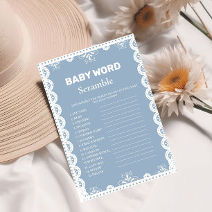 Mexicaans Thema woord scramble baby shower spel ka Kaart