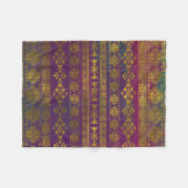 Mexicaans/tribaal stijlpatroon - Goud op  Fleece Deken (Voorkant (Horizontaal))