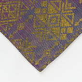 Mexicaans/tribaal stijlpatroon - Goud op  Fleece Deken (Hoek)