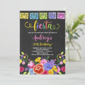 Mexicaans verjaardagsfeestje kaart (Staand voorkant)