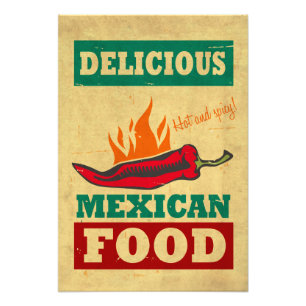 Mexicaans voedsel foto afdruk