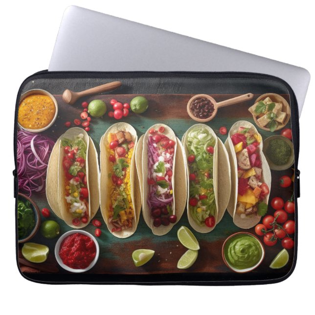 Mexicaans voedsel laptop sleeve (Voorkant)