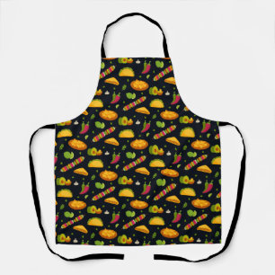 Mexicaans voedselpatroon Mexicaanse Foodie Cute Su Schort