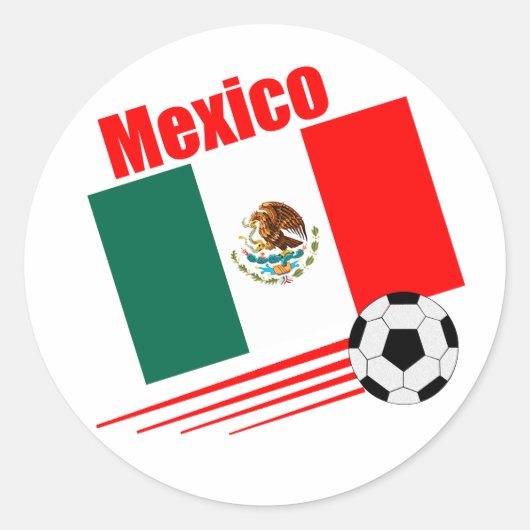 Mexicaans voetbalteam ronde sticker (Voorkant)