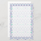 Mexicaans vogeltegel Folk Art Pattern Briefpapier (Voorkant / Achterkant)