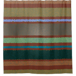 Mexicaans Westerne Stripe- en Tile-patroon Douchegordijn