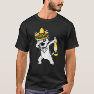 Mexicaanse abbing Husky Cinco de Mayo Poncho Sombr T-shirt