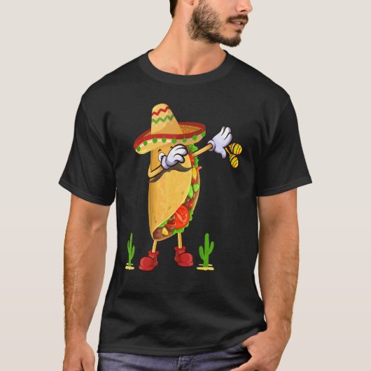 Mexicaanse abbing Taco Cinco de Mayo Poncho Sombre T-shirt (Voorkant)