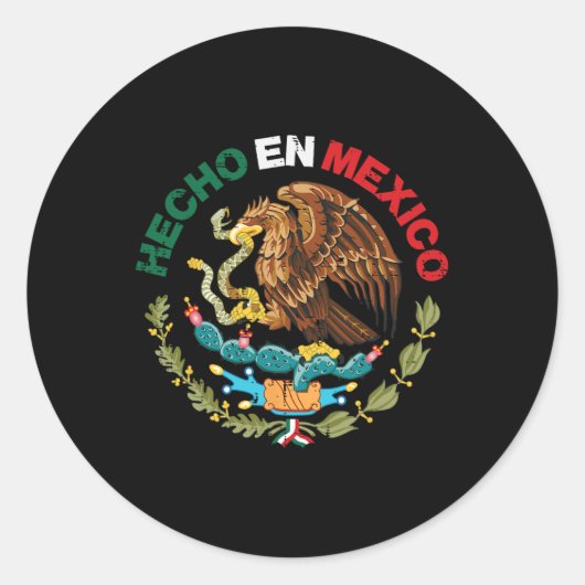 Mexicaanse Adelaar Mexicaanse Onafhankelijkheidsda Ronde Sticker (Voorkant)