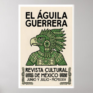 Mexicaanse Adelaar Poster Azteekse Krijger Ontwerp